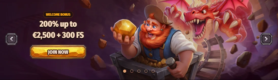 Bannière Dragonia bonus bienvenue 200% jusqu'à 2500€